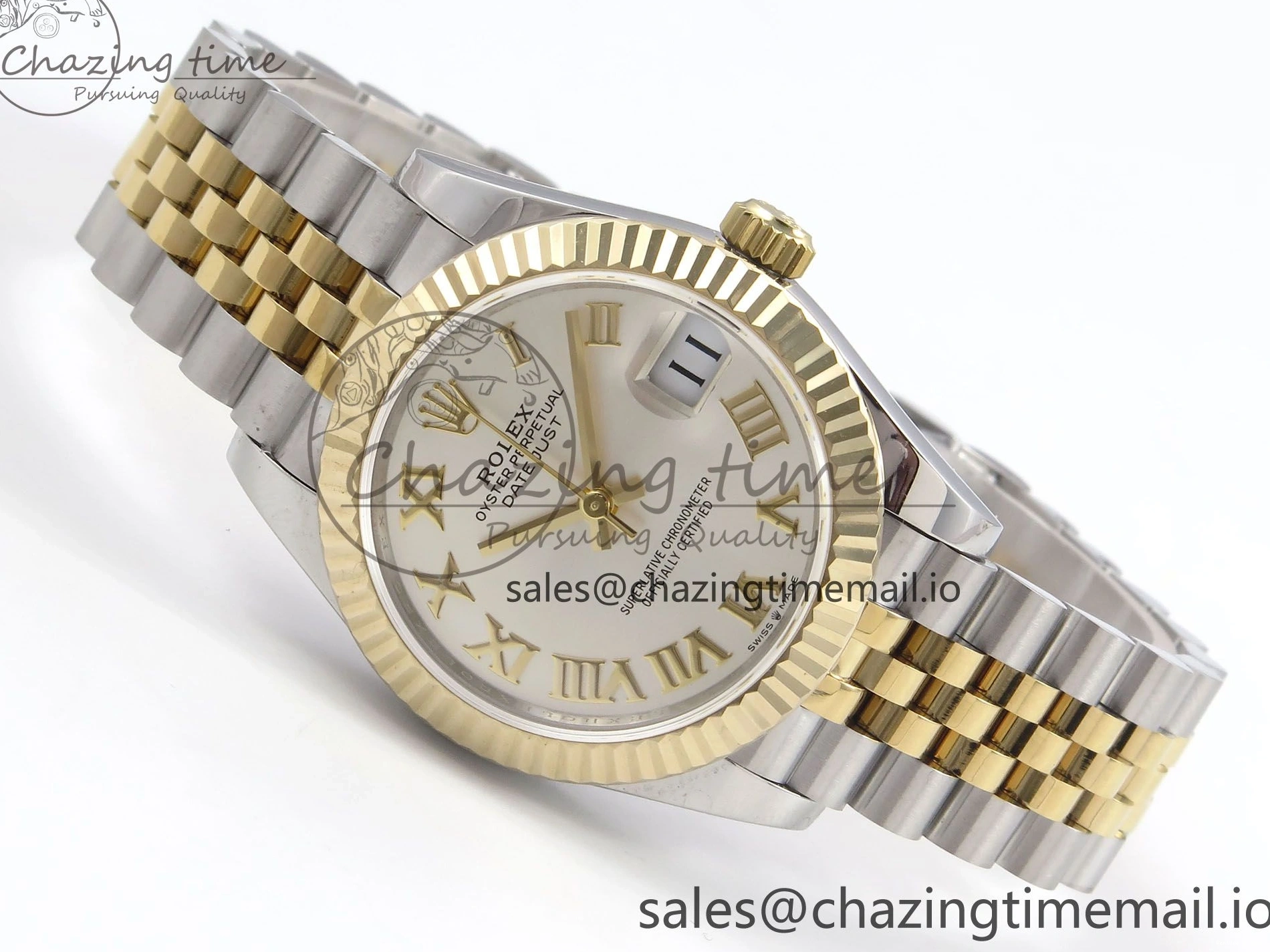 0102 Upgraded DateJust 31 278273 SS YG GMF 1:1 Best Edition 904L Steel Silver Roman Dial on Jubilee Bracelet A 1155